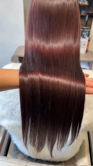 ロング カラー 中村 友香のヘアスタイル