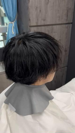 ショート パーマ The Gollum cut＆shave所属・垢抜け・メンズパーマ 津山祐紀のヘアスタイル