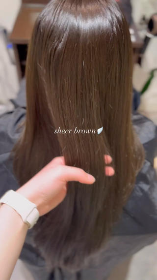 ロング カラー Euphoria aoyama所属・柚実/グレージュ/ 愛されナチュラル♥️のヘアスタイル