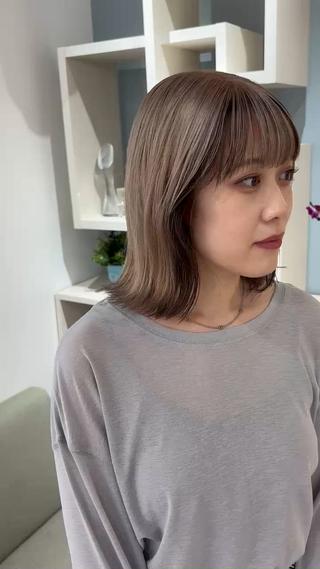 ミディアム 『大西　陸』 透明感color🔆のヘアスタイル