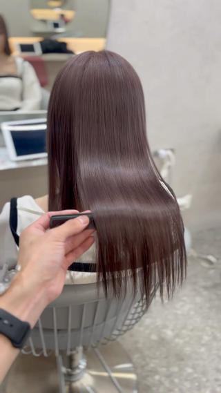 ブリーチダブルカラーでラベンダーグレージュ
追加アブソリュートケラチントリートメント