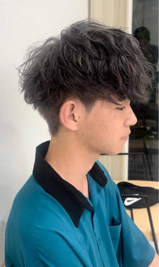 ショート パーマ メンズ 水戸内原🐜 メンズ郡司裕紀のヘアスタイル