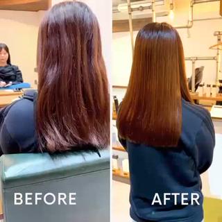 ロング Jyue-ru／北谷 /縮毛矯正/髪質改善のヘアスタイル