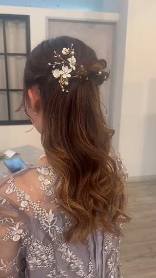 結婚式お呼ばれヘアセット
『ハーフアップ』 