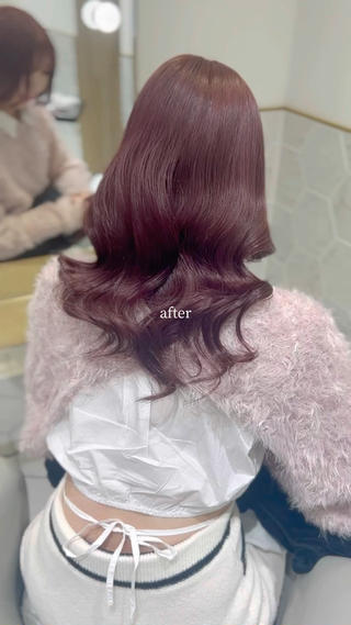 ムラ無く綺麗な仕上がりに
流行りの暖色カラー