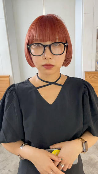 ワンブリーチで作るオレンジカラー 