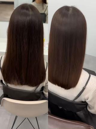 セミロング パーマ 上田 ヒロツグのヘアスタイル