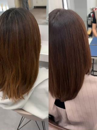 ミディアム パーマ 上田 ヒロツグのヘアスタイル