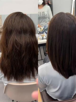 ミディアム パーマ 上田 ヒロツグのヘアスタイル