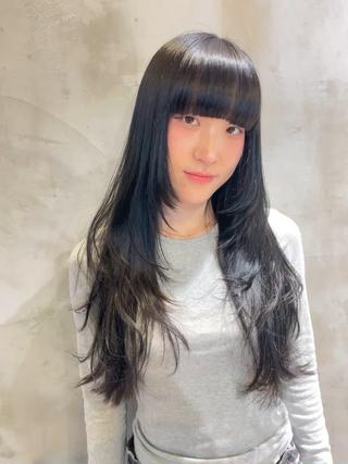 ロング カラー ‪‪❤︎‬韓国レイヤ ー❤︎/saraのヘアスタイル