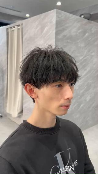 パーマ メンズ ulus kobe 藤枝大地のヘアスタイル