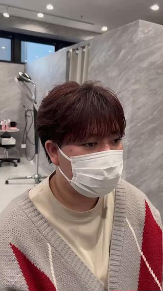 パーマ メンズ ulus kobe 藤枝大地のヘアスタイル