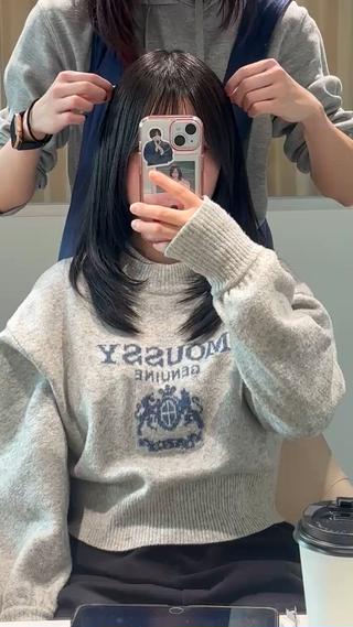 ミディアム カラー misuzu/名古屋 /酸性ストレート🎀のヘアスタイル