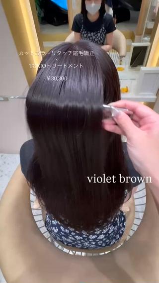 ロング カラー パーマ レイヤーカット/髪質 改善/矯正🤍吉田のヘアスタイル