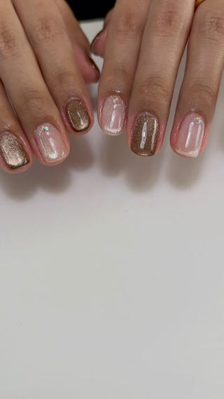 brown magnet & clear magnet 