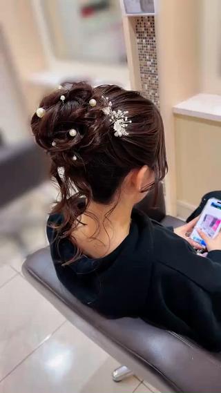 ロング ヘアアレンジ ヘアアレンジ/ カラー/hazukiのヘアスタイル