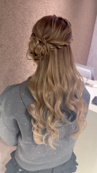 ロング ヘアアレンジ ヘアアレンジ/ カラー/hazukiのヘアスタイル