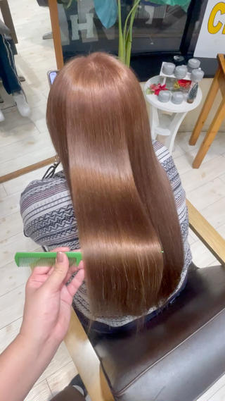 ロング カラー アレンジ🎀ツヤ髪✨ 北野亜優実‪🌱‬のヘアスタイル