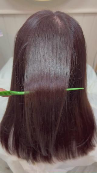 髪質改善ストレート、カラーで艶髪に