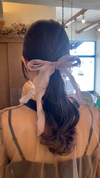 ロング ヘアアレンジ お呼ばれヘア｜ 金山｜山本夏菜のヘアスタイル