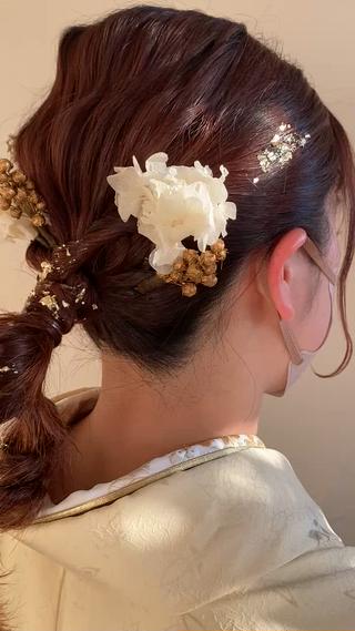 ロング ヘアアレンジ お呼ばれヘア｜ 金山｜山本夏菜のヘアスタイル