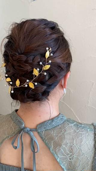 ミディアム お呼ばれヘア｜ 金山｜山本夏菜のヘアスタイル