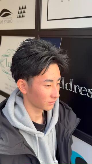 パーマ メンズ SHIZUKU アクティブショートのヘアスタイル