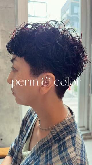 刈り上げパーマ
波打ちパーマ