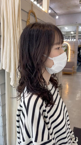 コテ巻き風パーマ 