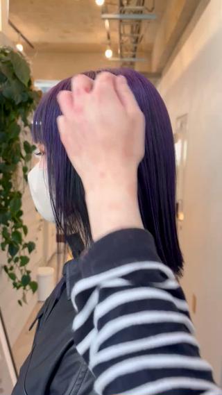 ミディアム カラー ブリーチ有無Wカラー メンズパーマ大成のヘアスタイル