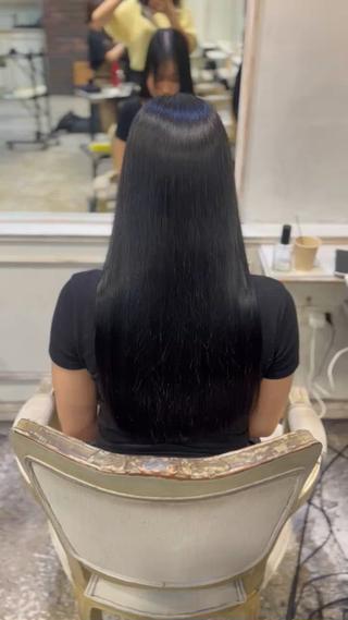 セミロング カラー 美髪矯正 透明感 カラー⭐️ユウキのヘアスタイル