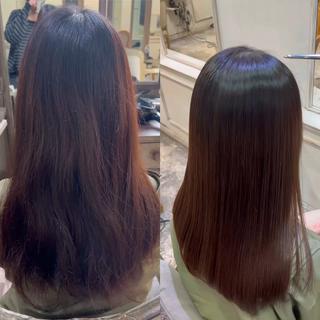 ロング 美髪矯正 透明感 カラー⭐️ユウキのヘアスタイル