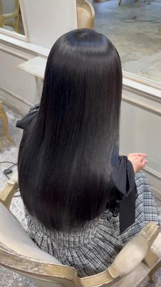 ミディアム 美髪矯正 透明感 カラー⭐️ユウキのヘアスタイル