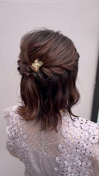 ハーフアップアレンジ♪ 