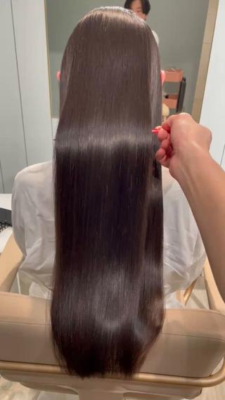 ロング 梅田縮毛矯正◻︎髪質 改善◻︎細見　了眞のヘアスタイル