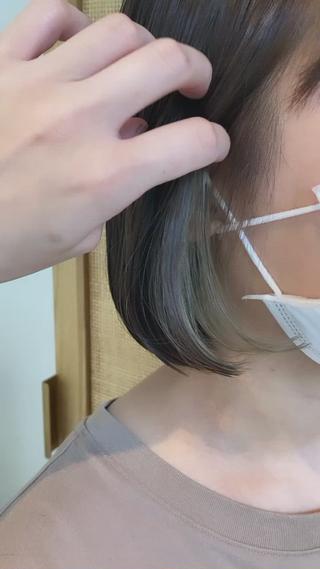ショート カラー カワサキ カエデのヘアスタイル
