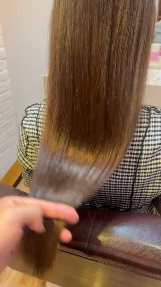 ロング 心斎橋/縮毛矯正 髪質改善/カラーのヘアスタイル