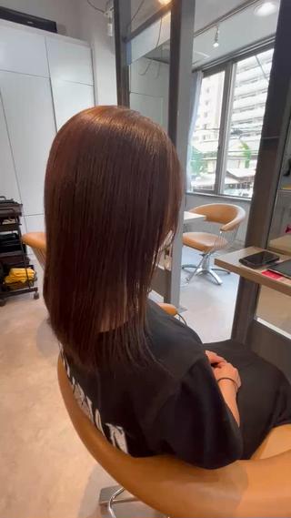 ミディアム カラー パーマ うしだ かおるのヘアスタイル