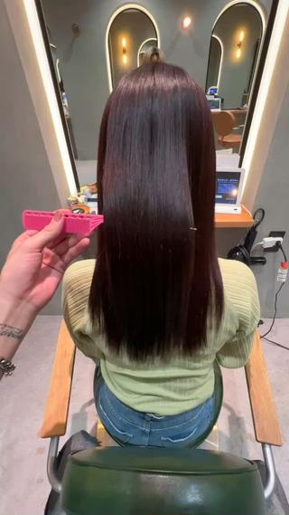 セミロング 安岡 稜太のヘアスタイル