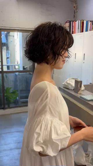 ハード目なボブパーマ 