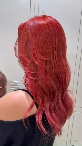 ロング 韓国レイヤー 🎀ダブルカラーのヘアスタイル