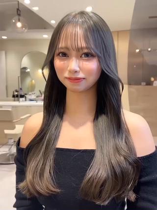 ロング カラー Ms.CHARM所属・透明感カラー🌿 グレージュ🐺陽介のヘアスタイル