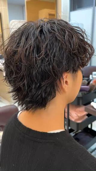 ショート パーマ メンズ 野々山 直貴のヘアスタイル