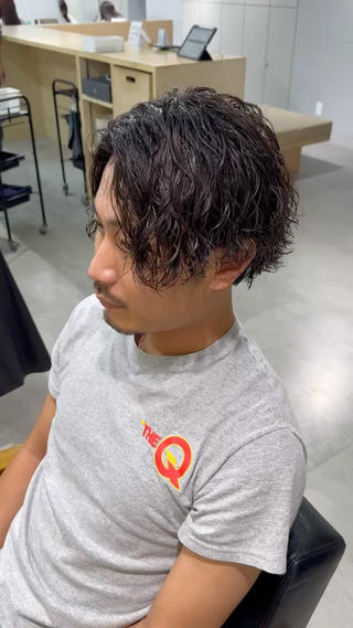 ミディアム パーマ メンズ 永野 正芳のヘアスタイル