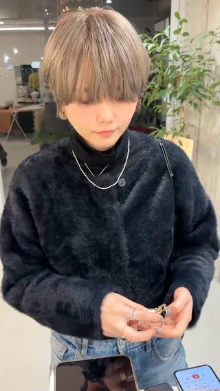 ショート カラー 韓国レイヤー🇰🇷 ReLien西大寺店のヘアスタイル