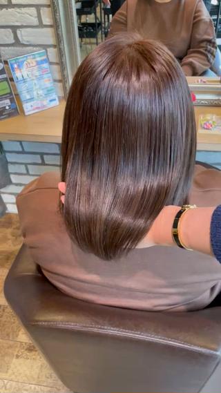 セミロング 美髪整形✨髪質改善 ✨中村弘仁/チーフのヘアスタイル