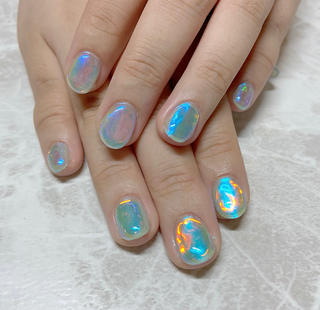 10本話題の氷ネイル

氷でしか出せないキラキラ感とうるうる感

ブルーベースなのでかなり氷っぽい◎

氷やりたい方は別途で料金かかりますので、ご相談ください 