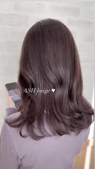 セミロング カラー 顔周りカット/透明感 カラー🤍大塚蛍のヘアスタイル