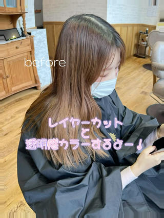 ミディアム カラー PETZjasmine所属・顔周りカット/透明感 カラー🤍大塚蛍のヘアスタイル