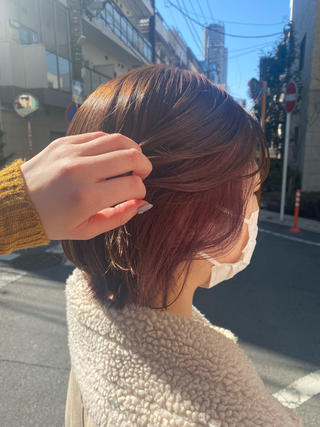 イヤリングカラー×ラベンダーピンク
ベースも明るめのベージュで春っぽカラー 
